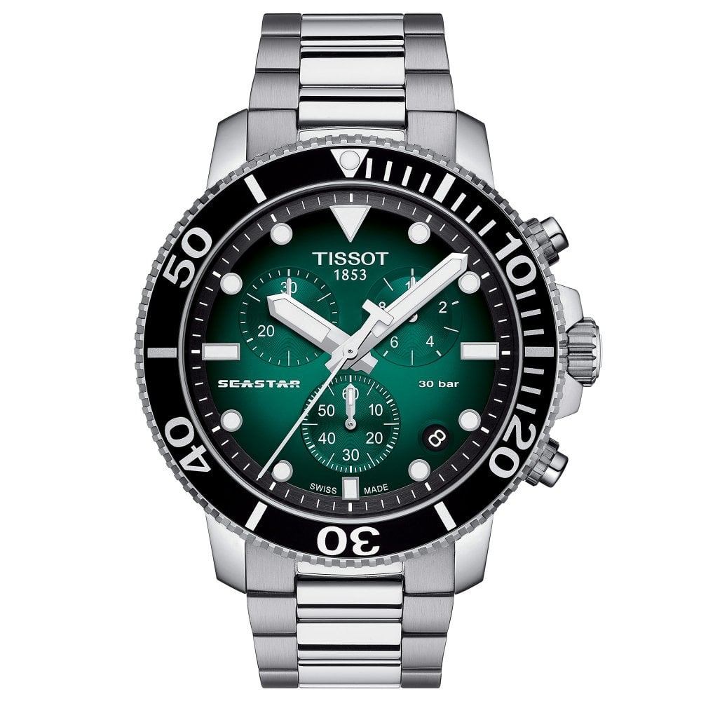 Tissot Chronograph Watch SEASTAR 1000 Green - T1204171109101